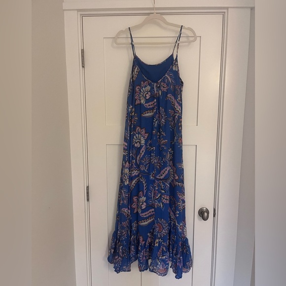 Mango Long Floral Print Dress Sz M - Picture 6 of 11